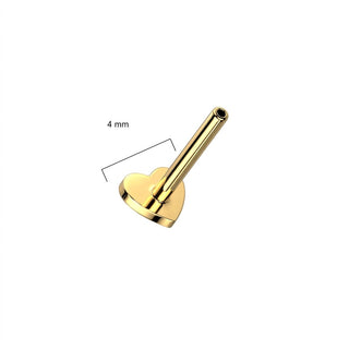Titanium Base labret base heart flat back Push-In