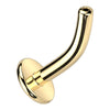 Titanium Base belly button bar convex base Push-In