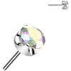 Titanium Top round zirconia prong setting Push-In