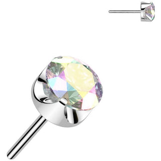 Titanium Top round zirconia prong setting Push-In