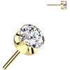 Titanium Top round zirconia prong setting Push-In