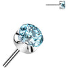 Titanium Top round zirconia prong setting Push-In