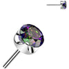 Titanium Top round zirconia prong setting Push-In