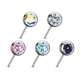 Titanium Top top ball zirconia bezel setting Push-In