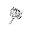 Titan Top Top Zirkonia Rund Push-In