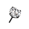 Titan Top Top Zirkonia Rund Push-In