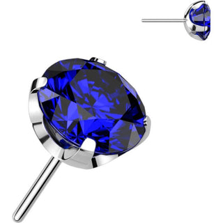 Titanium Top top round zirconia claw setting Push-In