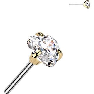 Titanium Top top heart zirconia Push-In