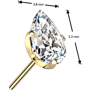 Titanium Top top teardrop zirconia Push-In