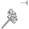 Titanium Top top marquise cut zirconia Push-In