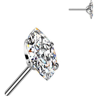 Titanium Top top marquise cut zirconia Push-In