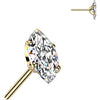 Titanium Top top marquise cut zirconia Push-In
