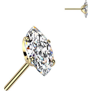 Titanium Top top marquise cut zirconia Push-In