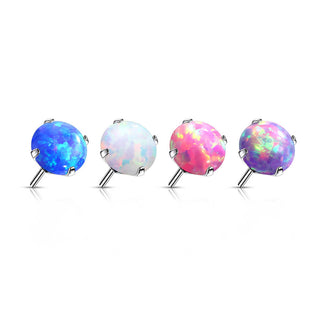 Titanium Top top round opal prong setting Push-In
