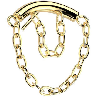 Titanium Top top double curved bar chain Push-In