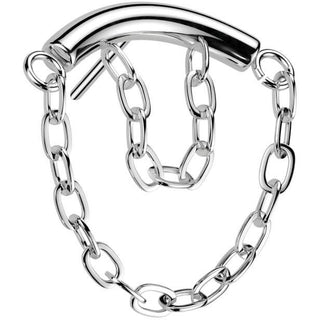 Titanium Top top double curved bar chain Push-In