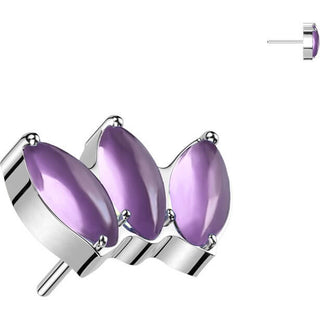 Titanium Top top natural stone marquise cut Push-In
