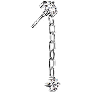 Titan Top Kette Anhänger Zirkonia Push-In