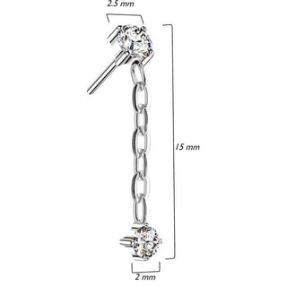 Titan Top Kette Anhänger Zirkonia Push-In