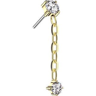 Titan Top Kette Anhänger Zirkonia Push-In