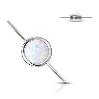 Titan Top Verbinder Kugel Opal Silber Push-In