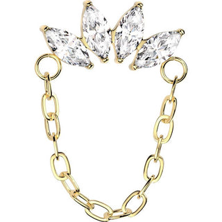 Titan Top Kette Marquiseschliff Push-In