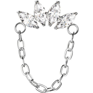 Titan Top Kette Marquiseschliff Push-In