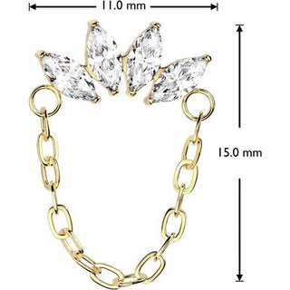 Titan Top Kette Marquiseschliff Push-In
