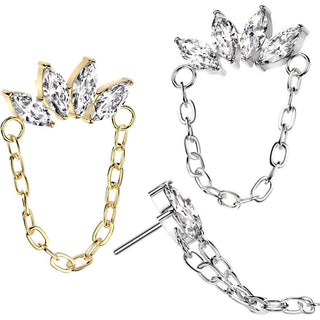 Titan Top Kette Marquiseschliff Push-In