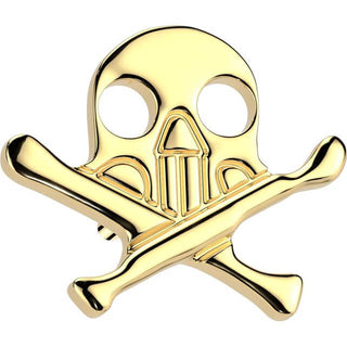 Titanium Top top skull with crossbones Push-In