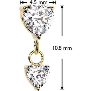 Titanium Top top heart zirconia prong setting Push-In