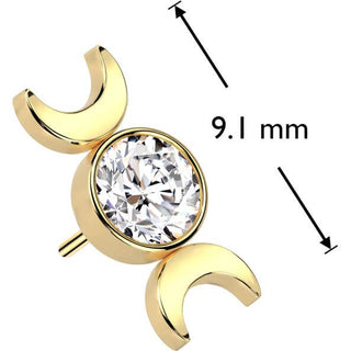 Titan Top Mond Zirkonia Zargenfassung Push-In