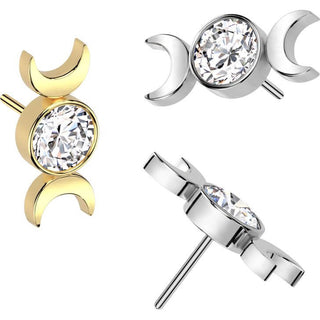 Titan Top Mond Zirkonia Zargenfassung Push-In