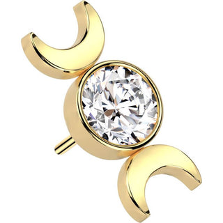 Titan Top Mond Zirkonia Zargenfassung Push-In