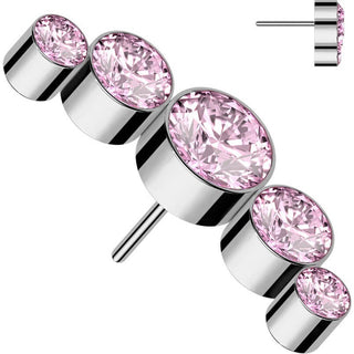 Titanium Top top 5 zirconias bezel setting Push-In