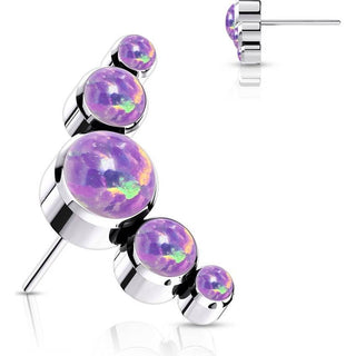 Titanium Top top 5 opals bezel setting Push-In