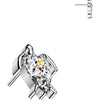 Titanium Top Top Turtle With Teardrop Zirconia Push-In