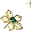 Titanium Top Top Pentagonal Cut Out Flower Zirconia Push-In
