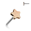 Titanium Top Top Flat Star Push-In