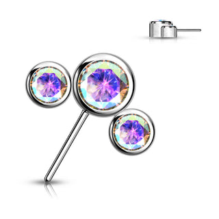 Titan Top Top 3 Zirkonia Silber Push-In