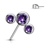 Titan Top Top 3 Zirkonia Silber Push-In