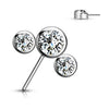 Titan Top Top 3 Zirkonia Silber Push-In