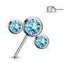 Titan Top Top 3 Zirkonia Silber Push-In