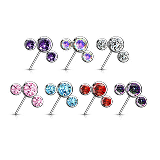 Titan Top Top 3 Zirkonia Silber Push-In