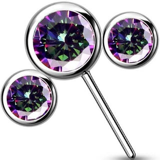 Titan Top Top 3 Zirkonia Silber Push-In