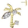 Titanium Top palm tree zirconia Push-In
