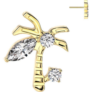 Titanium Top palm tree zirconia Push-In