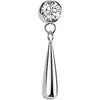Titan Top Zirkonia Träne Anhänger Push-In