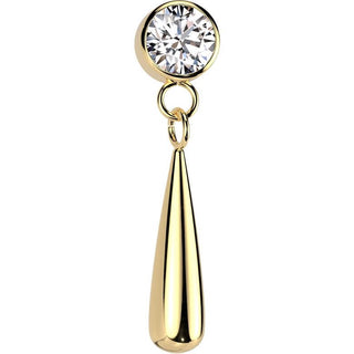 Titan Top Zirkonia Träne Anhänger Push-In