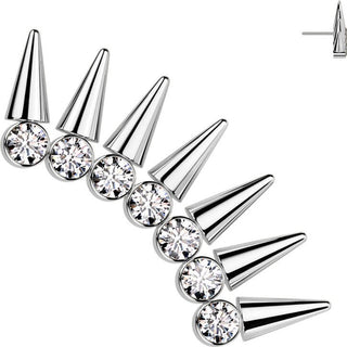 Titanium Top spikes zirconia Push-In